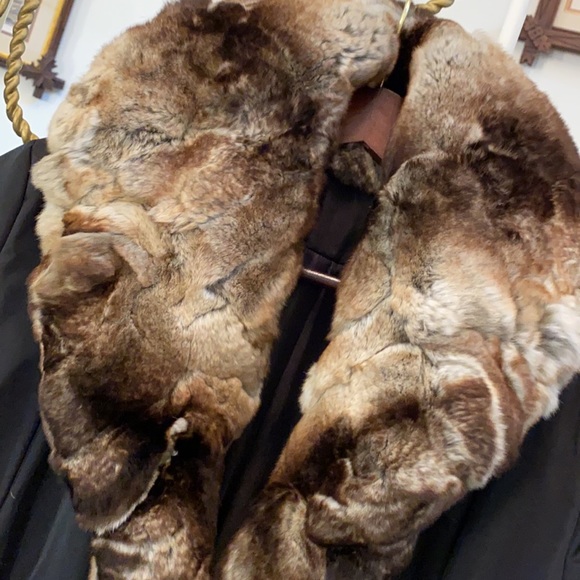 Private label rabbit- fur trimmed jacket, size 8 - Picture 2 of 9